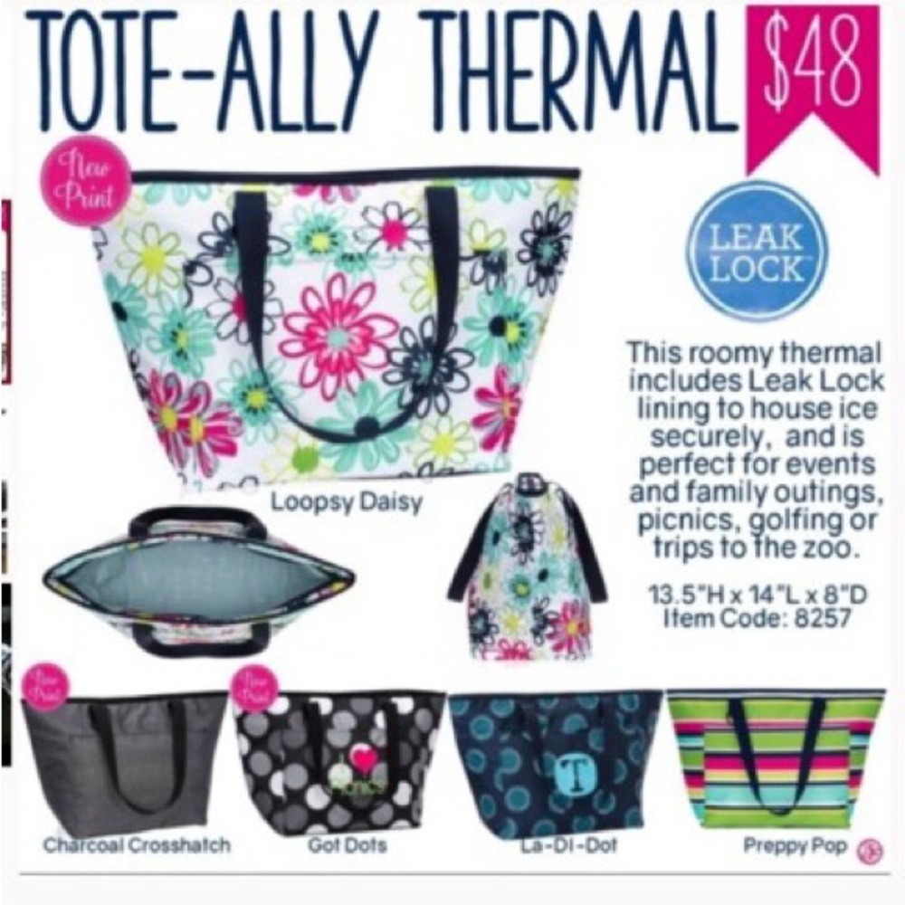 Thirty-One Tote-Ally Thermal - Preppy Pop